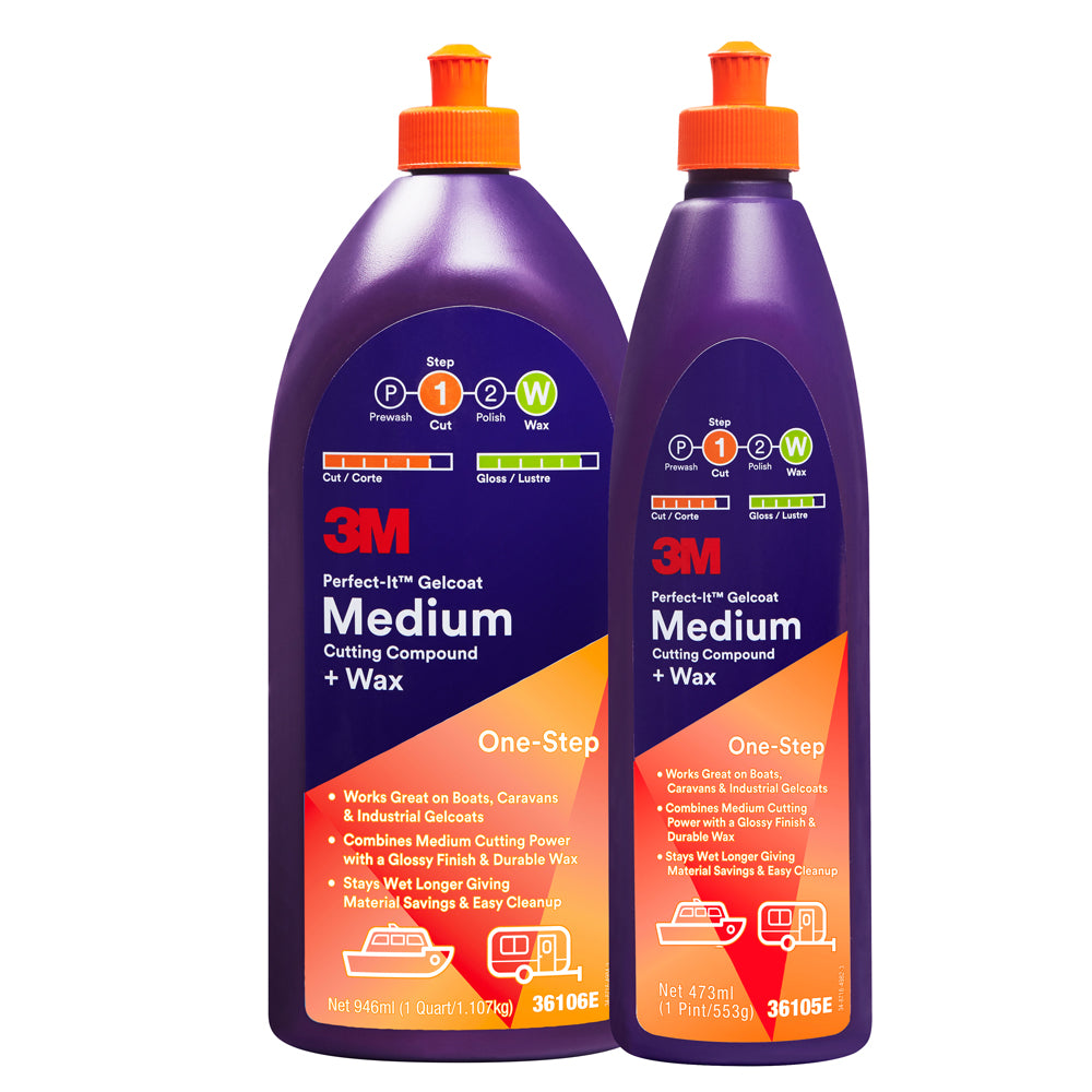 3M Perfect-It Gelcoat Medium Cutting Compound + Wax