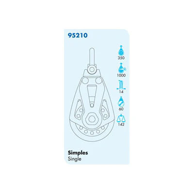 Nautos Plain 60 Single Swivel Block
