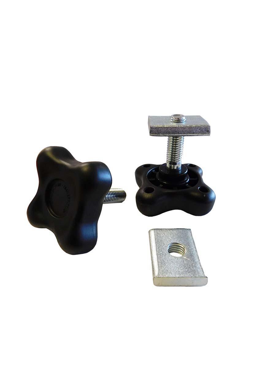Extreme Trailers Pair Stainless Lightboard Arm Knob & 30mm Block