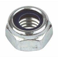 M12 Nylon Lock Nut BZP Pack of 10