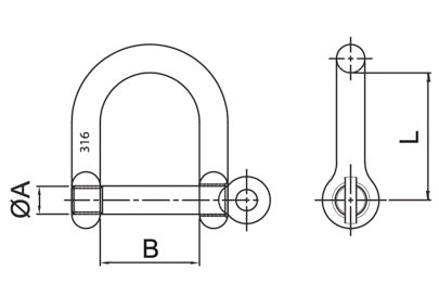 Hamma Stainless Steel D-Shackle