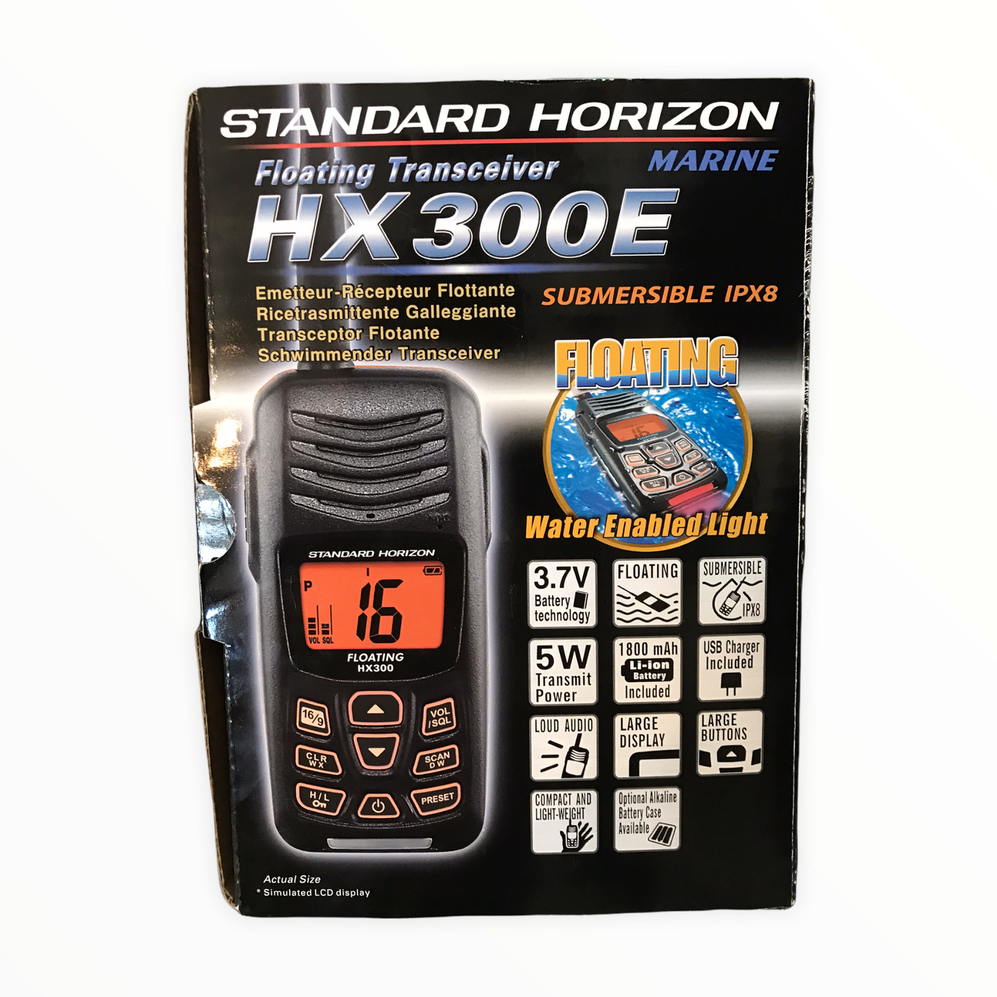 Standard Horizon HX300E Floating Transceiver