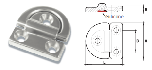 Nautos Single Folding Padeyes Single Ring