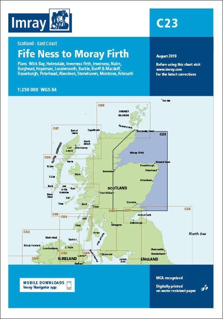 Imray Chart C23 Fife Ness to Moray Firth, 2022 Edition