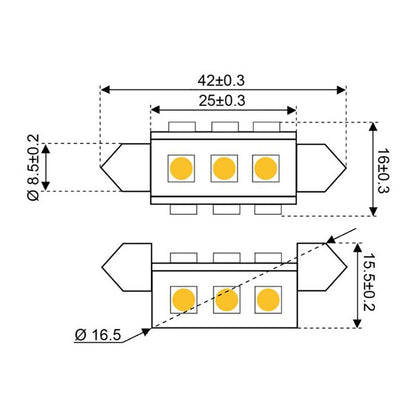 Talamex S-LED 9 Festoon 10-30V Bulb