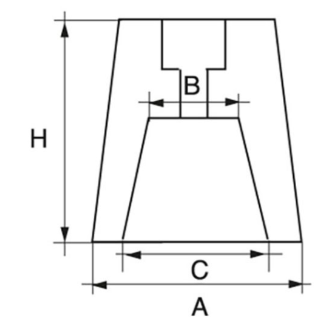 Aquafax Tapered Zinc Shaft Anode