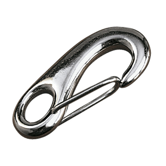 Stainless Steel Eye Carbine Hook with Spring Wire Safety Catch