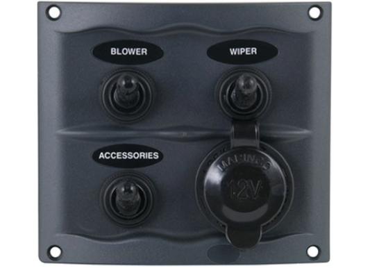 BEP Contour Waterproof 3 Switch Panel
