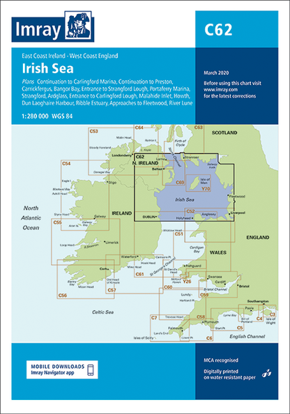 Imray Chart C62 Irish Sea